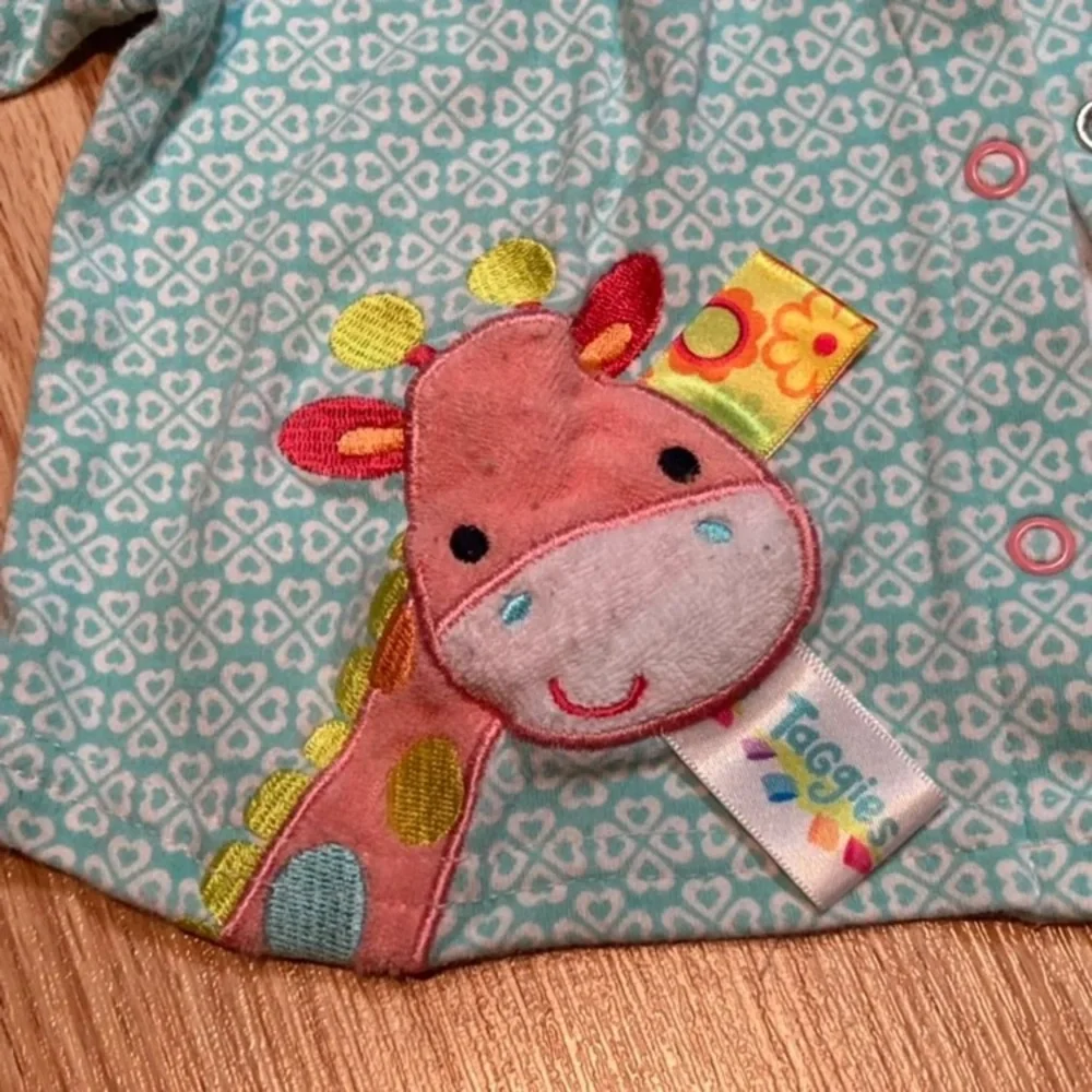 Taggies Baby Outfit‎ Set Giraffe Butterfly Applique Top & Footed Pants